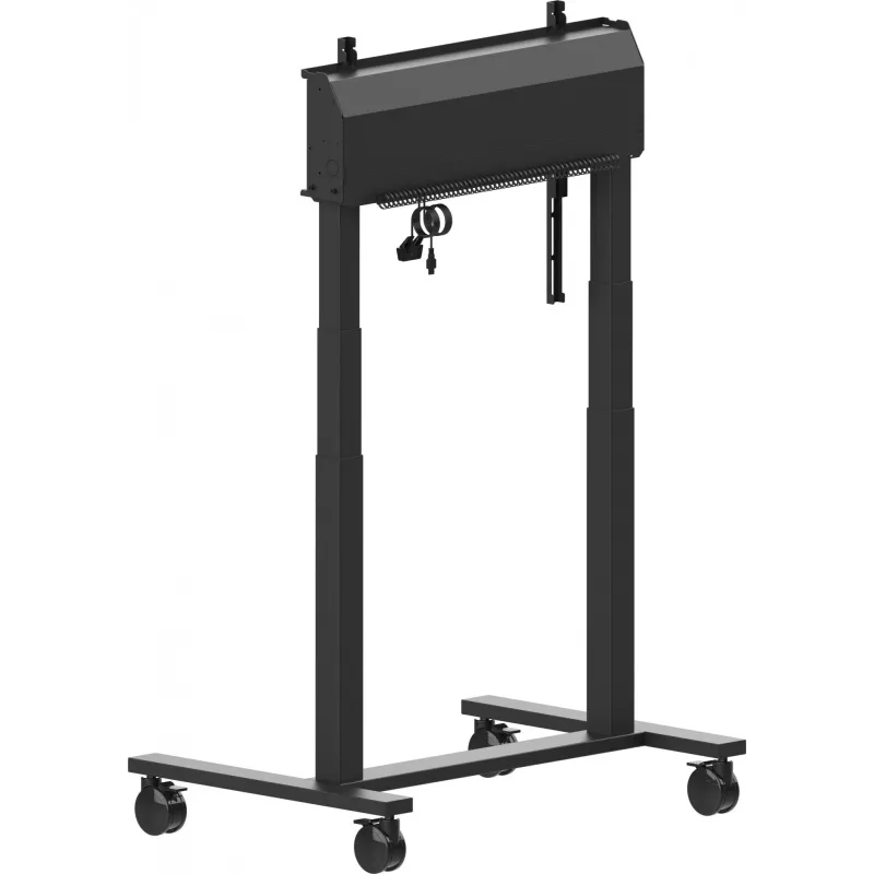 iiyama MD-CAR2031-B1 elektrische vloerlift op wielen voor displays van 55–105 inch, max. 120 kg, VESA 800x600, hoogte 850–1800 mm, zwart