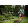 Fiskars StaySharp Max 113880 handmatige cilindermaaier, maaibreedte 46 cm, maaihoogte 25–100 mm, zwart/oranje