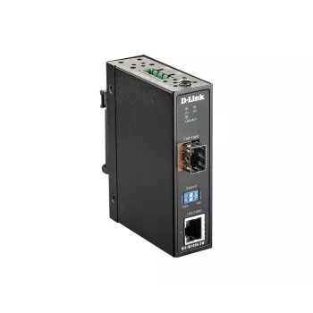 D-Link 100/1000 Mbit/s naar SFP industriële mediaconverter met bedrijfsbereik -40 tot 70 °C