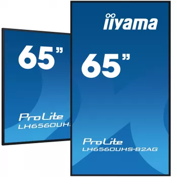 iiyama LH6560UHS-B2AG signage display digitaal A-bord 163,8 cm (64,5 inch) LED Wi-Fi 500 cd/m² 4K Ultra HD zwart geïntegreerde processor Android 11 24/7