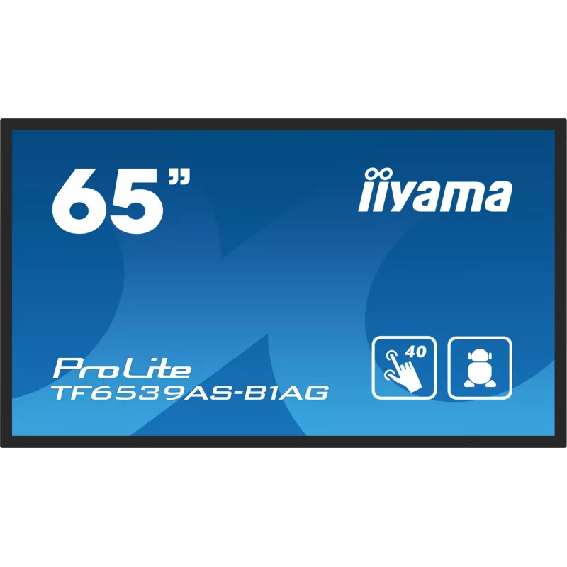 Digitaal signage flatscreen iiyama TF6539AS-B1AG 64,5 inch touchscreen LED 3840 x 2160