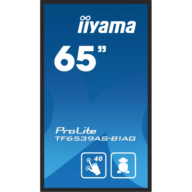 Digitaal signage flatscreen iiyama TF6539AS-B1AG 64,5 inch touchscreen LED 3840 x 2160
