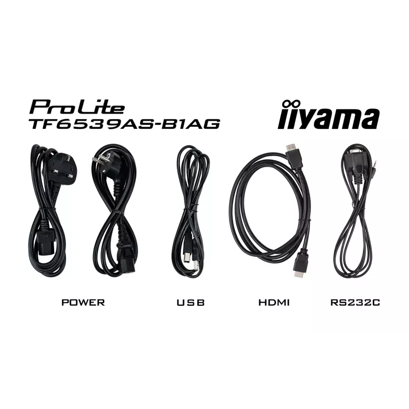 Digitaal signage flatscreen iiyama TF6539AS-B1AG 64,5 inch touchscreen LED 3840 x 2160