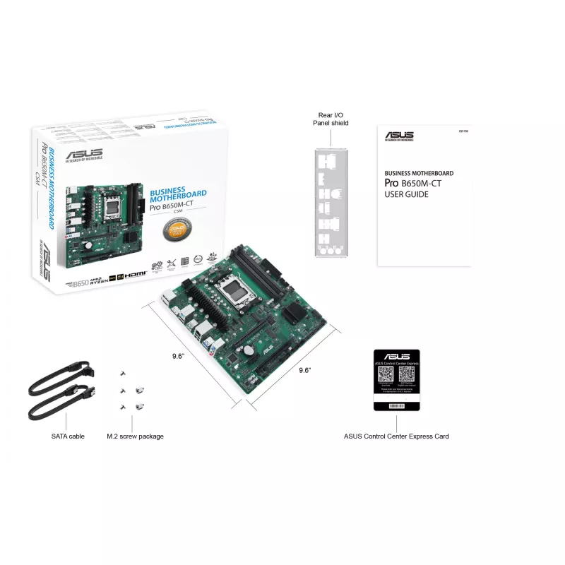 Moederbord ASUS PRO B650M-CT-CSM AMD B650 Socket AM5 micro ATX