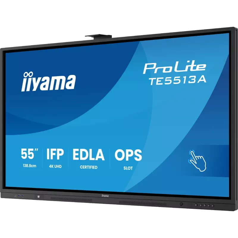 Monitor iiyama 55 inch TE5513A-B1AG 54,6 inch Interactief flatpanel 4K Ultra HD 3840 x 2160