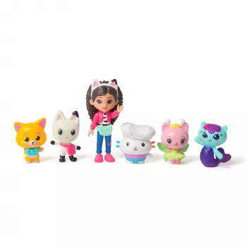 Gabby's Dollhouse DREAMWORKS The Movie, Cat-venture Crew Pack, 11-delige speelfigurenset met accessoires, speelgoed voor jongens en meisjes vanaf 3 jaar