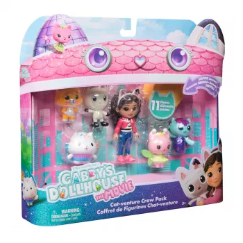 Gabby's Dollhouse DREAMWORKS The Movie, Cat-venture Crew Pack, 11-delige speelfigurenset met accessoires, speelgoed voor jongens en meisjes vanaf 3 jaar