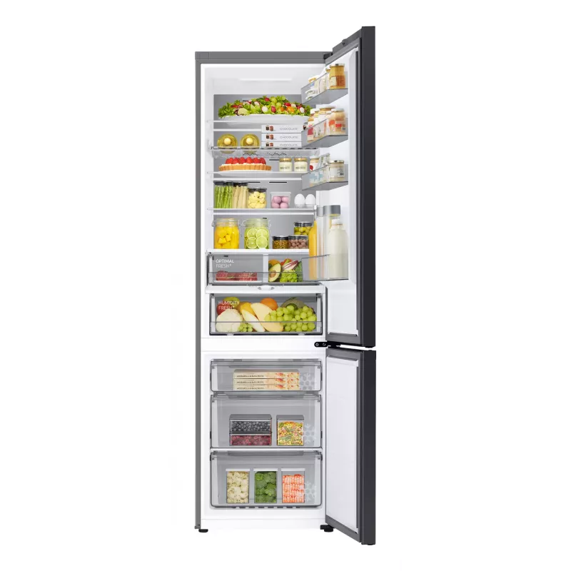 Samsung RL38C7B5BB1/EG Bespoke vrijstaande koel-vriescombinatie, 387 l (273 l + 114 l), 203 cm, energieklasse B, SmartThings, donker roestvrij staal
