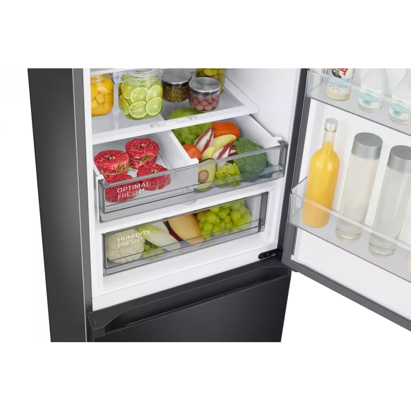 Samsung RL38C7B5BB1/EG Bespoke vrijstaande koel-vriescombinatie, 387 l (273 l + 114 l), 203 cm, energieklasse B, SmartThings, donker roestvrij staal