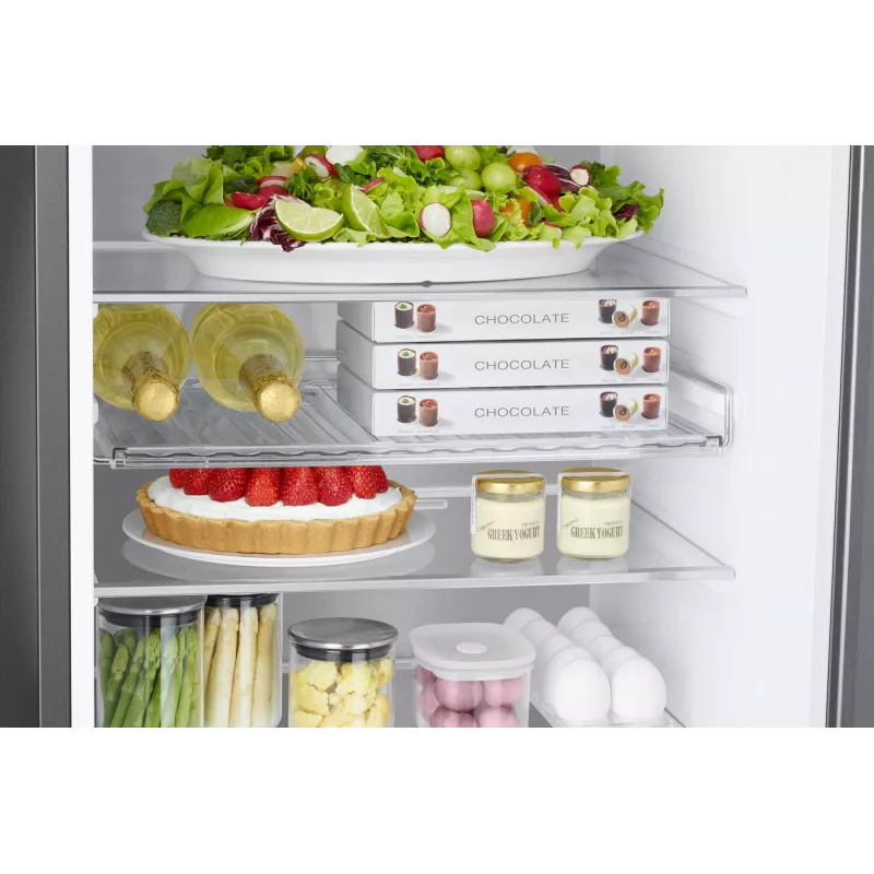 Samsung RL38C7B5BB1/EG Bespoke vrijstaande koel-vriescombinatie, 387 l (273 l + 114 l), 203 cm, energieklasse B, SmartThings, donker roestvrij staal