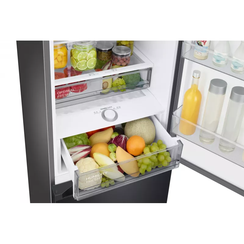 Samsung RL38C7B5BB1/EG Bespoke vrijstaande koel-vriescombinatie, 387 l (273 l + 114 l), 203 cm, energieklasse B, SmartThings, donker roestvrij staal