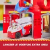 PAW Patrol Fire Rescue Command Center met Marshall-figuur, reddingsbrandweerauto, lichten, werper & geluidseffecten, kinderspeelgoed voor jongens en meisjes vanaf 3 jaar