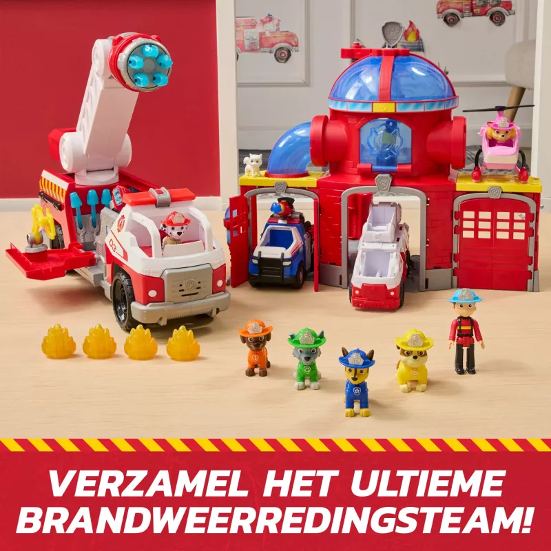 Brandweer-speelgoedauto Spin Master Marshall Rescue Fire Engine met actiefiguur, projectielwerper, kunststof, vanaf 3 jaar
