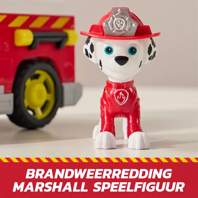 Brandweer-speelgoedauto Spin Master Marshall Rescue Fire Engine met actiefiguur, projectielwerper, kunststof, vanaf 3 jaar