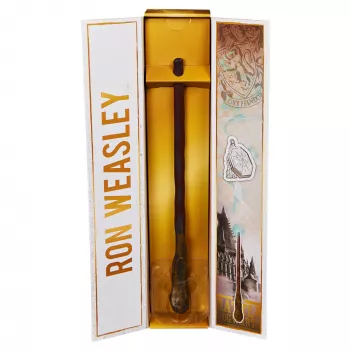 Wizarding World Harry Potter, 12 inch magische Collector Ron Weasley toverstaf, standaard & gegoten icoon, magische artefacten, accessoire voor kostuums