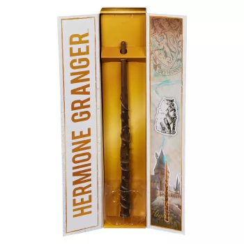 Wizarding World Harry Potter, 12 inch Magical Collector Hermione Granger toverstaf met standaard & gegoten icoon, magische wezens, kostuumaccessoire