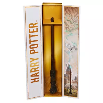 Wizarding World Harry Potter, 12 inch magische collector Harry Potter toverstaf met standaard & gegoten icoon, magische wezens, kostuumaccessoire