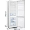 Gorenje koel-vriescombinatie RK418DPW4 BE, 269 L, N-ST, 39 dB, 3,2 kg/24h, D, wit