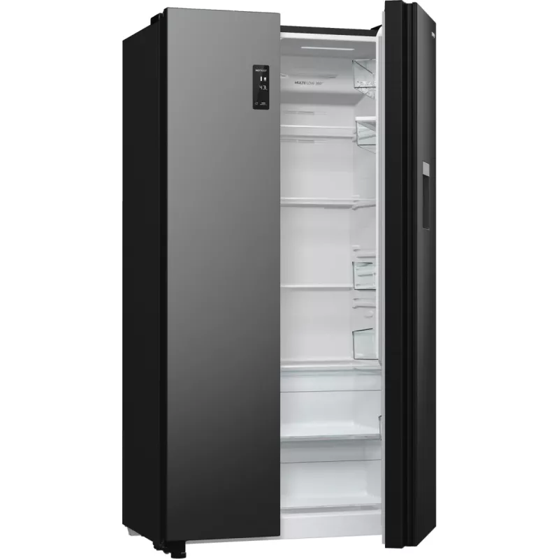 Gorenje NRR9185EABXLWD Side-by-Side koel-vriescombinatie, 547 l (355 l + 192 l), ConvertActive, energieklasse E, donker roestvrij staal