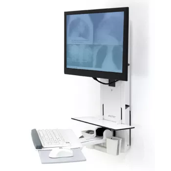 ERGOTRON Styleview zit-sta verticale lift patiëntenkamer (wit)