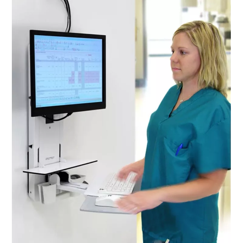 ERGOTRON Styleview zit-sta verticale lift patiëntenkamer (wit)