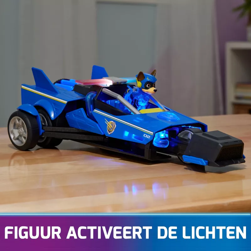 Politieauto PAW Patrol Chase’s Mighty Transforming Cruiser met licht en geluid