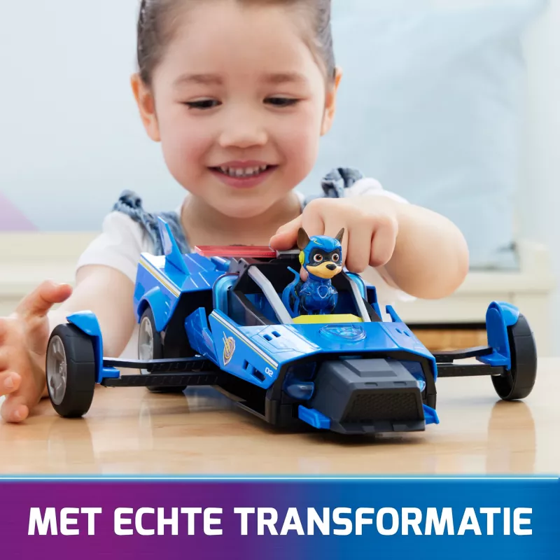 Politieauto PAW Patrol Chase’s Mighty Transforming Cruiser met licht en geluid