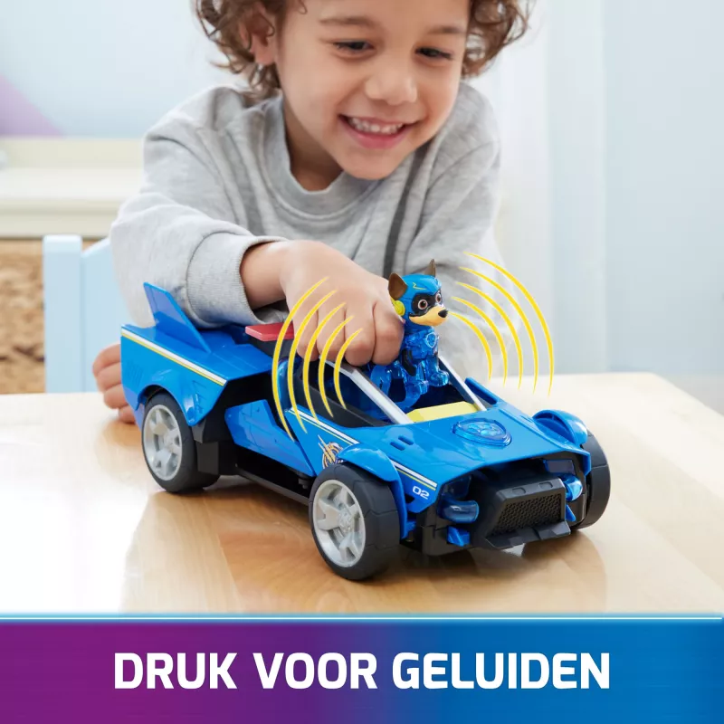 Politieauto PAW Patrol Chase’s Mighty Transforming Cruiser met licht en geluid