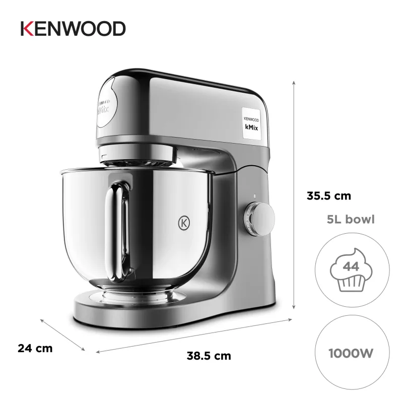 Keukenmachine Kenwood kMix Special Edition KMX760ACH — 1000 W, chroom, roestvrijstalen kom