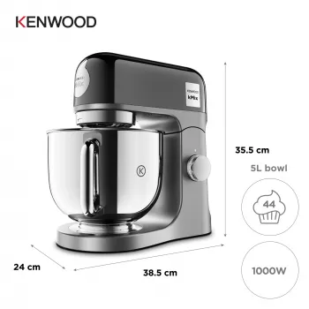 Kenwood kMix Special Edition keukenmachine 1000 W 5 L zwart, chroom