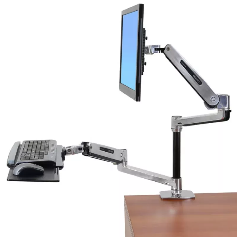 ERGOTRON Lx zit-sta desktop-montage LCD-arm (gepolijst aluminium)