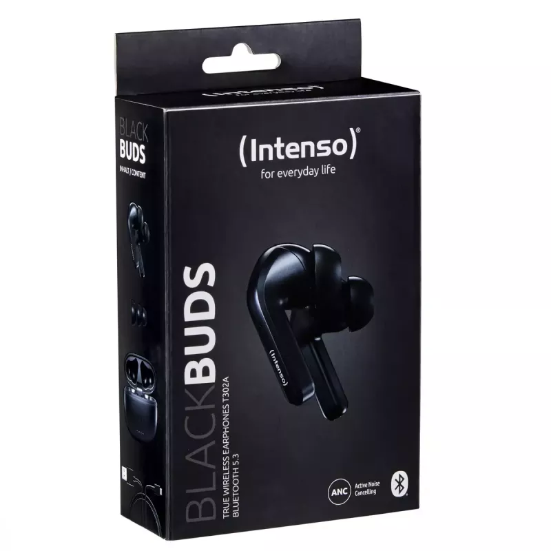 Hoofdtelefoon Intenso zwart Buds T300A