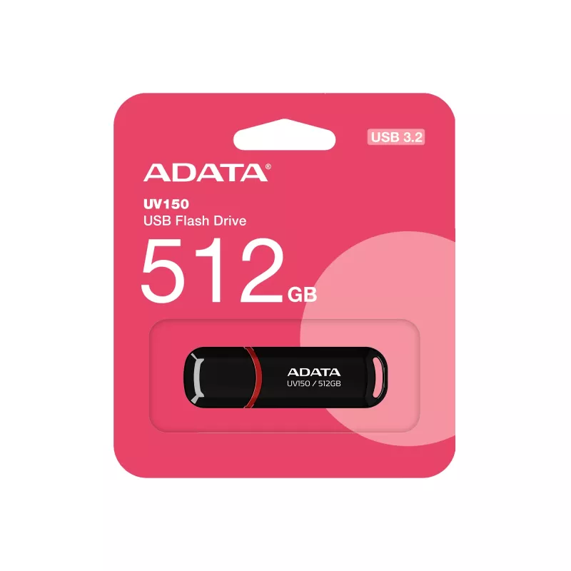ADATA UV150 USB-flashdrive 512 GB USB Type-A 3.2 Gen 1 (3.1 Gen 1) zwart, rood