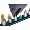 Dopsleutelset Hazet 986-SR/8, 8-delige set korte zeskant dopsleutelinzetstukken, 6–17 mm, zwart