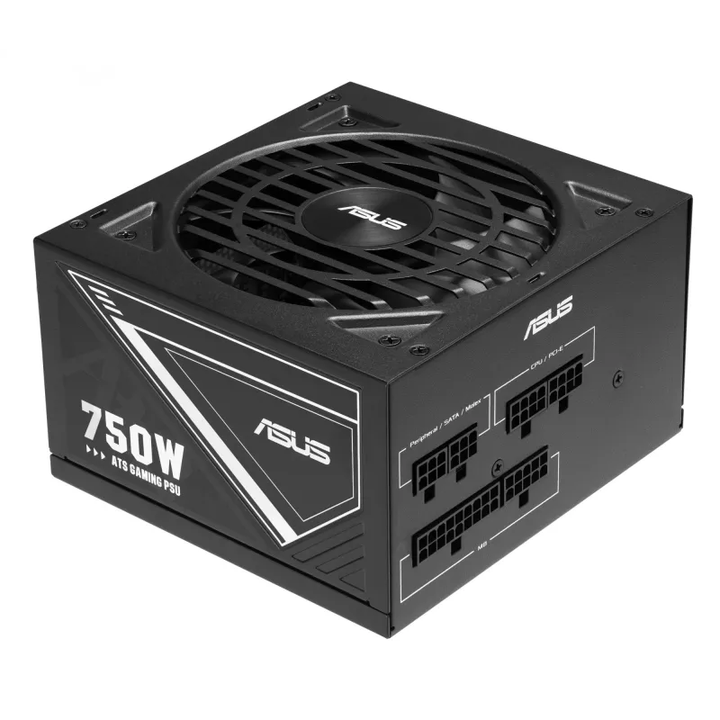 Voeding ASUS ATS-750G 750 W, 20+4-pin ATX, 80 PLUS Gold, zwart