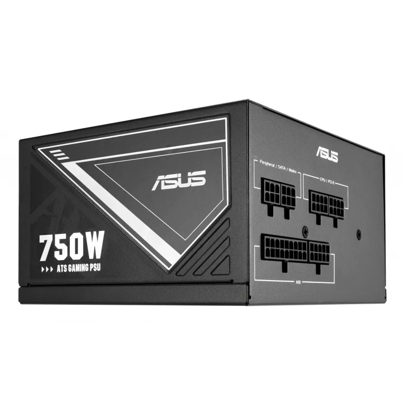 Voeding ASUS ATS-750G 750 W, 20+4-pin ATX, 80 PLUS Gold, zwart