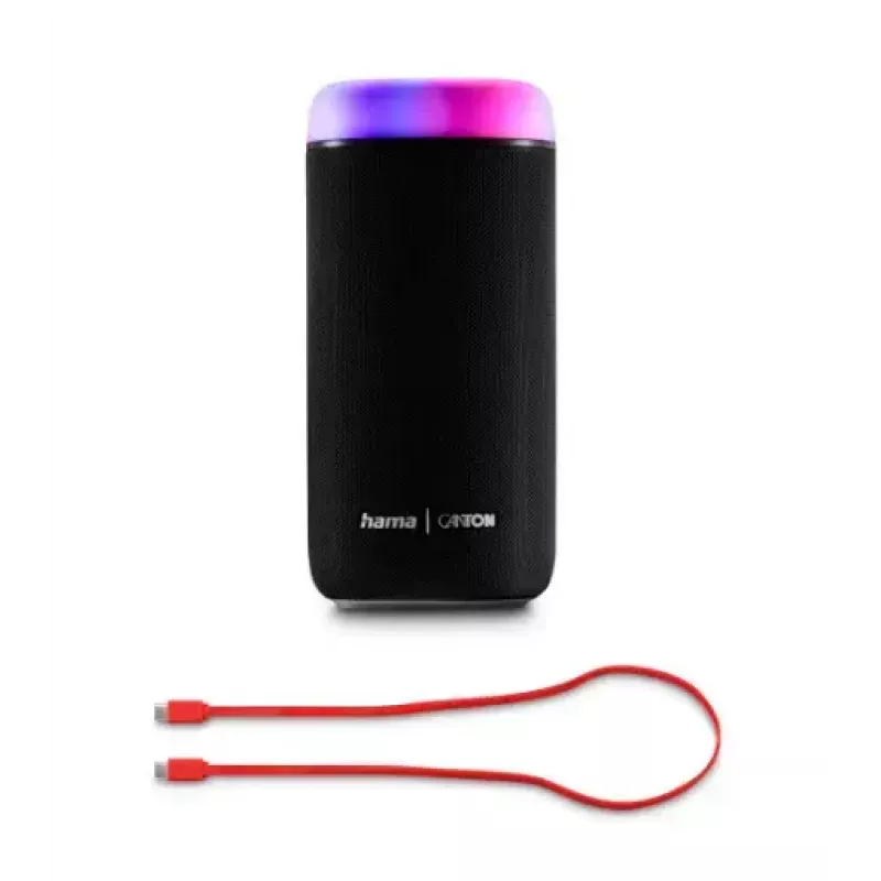Bluetooth-luidspreker CANTON Glow Pro van HAMA, zwart, 3,5 mm jack, LED-lichteffecten