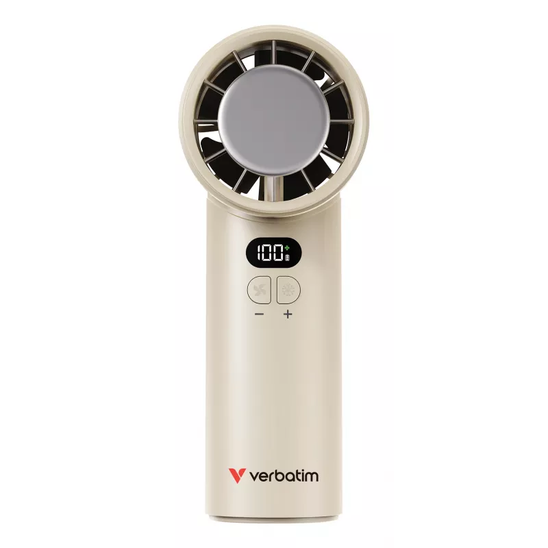 Verbatim Cool’n’Go IceTouch handventilator wit/zilver, zilver, wit, 1 ventilator, handventilator, 1 stuk, 8 W, lithium-ion (Li-ion)