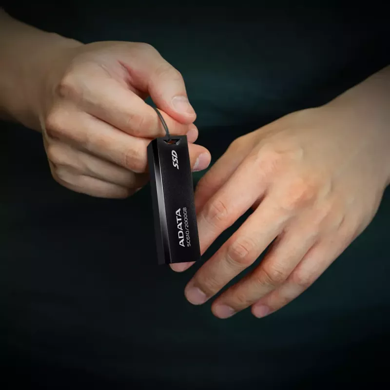 USB-flashstation ADATA SC610 500 GB USB Type-A 3.2 Gen 2 (10 Gbit/s) 550/500 MB/s, zwart