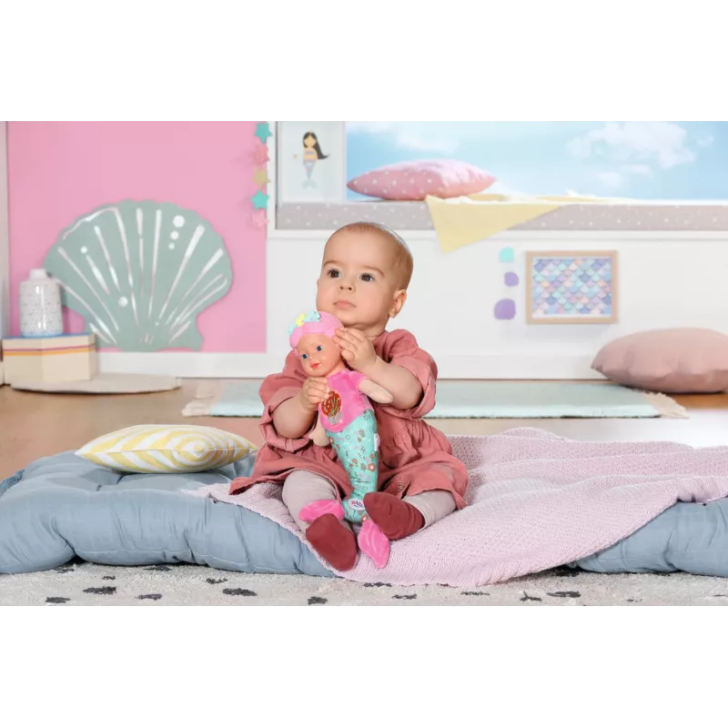 Babypop BABY born zeemeermin 33 cm wasbaar veelkleurig