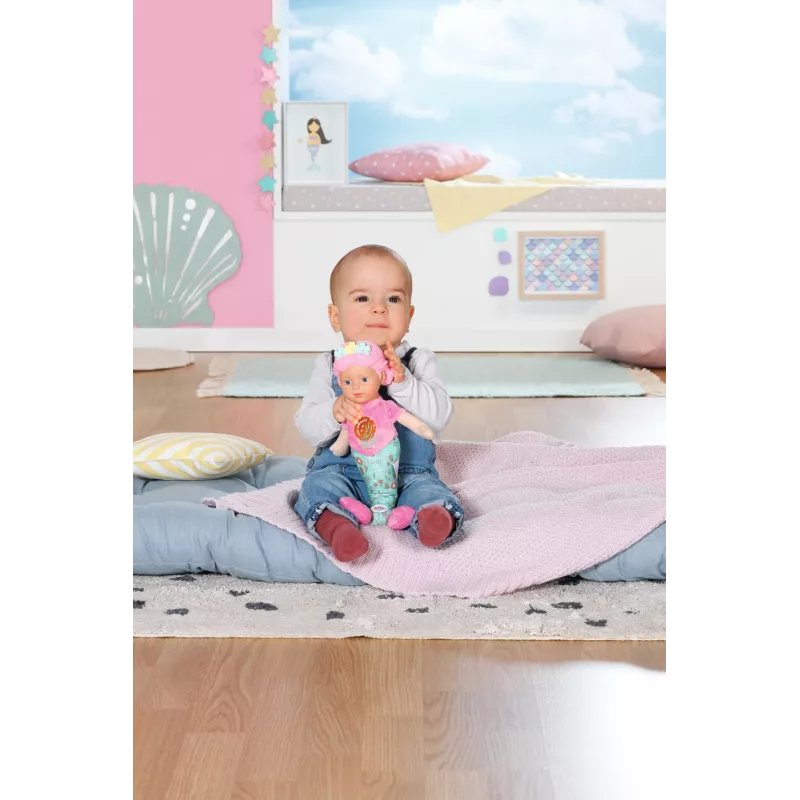 Babypop BABY born zeemeermin 33 cm wasbaar veelkleurig