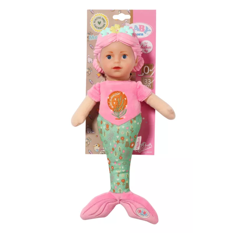 Babypop BABY born zeemeermin 33 cm wasbaar veelkleurig