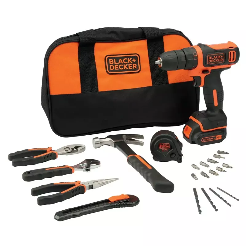 Pistoolgreepboor Black & Decker BDCDD12-QW, keyless, 1.5 Ah