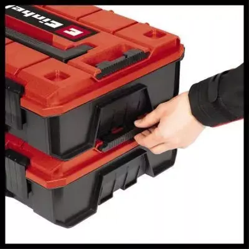 Kleinonderdelenkoffer Einhell E-Case S-F polypropyleen zwart rood 42x28x9,5 cm