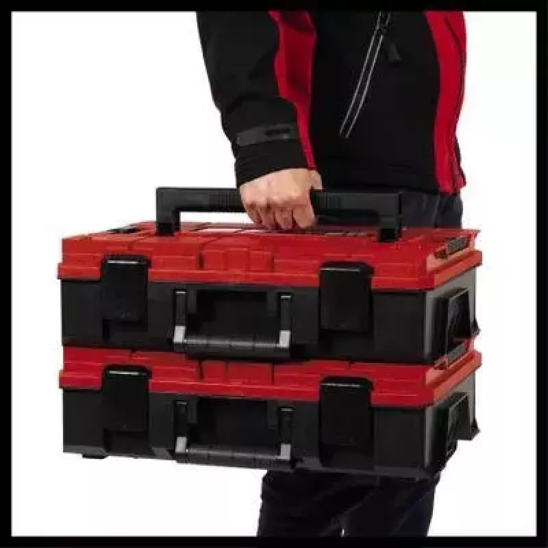 Kleinonderdelenkoffer Einhell E-Case S-F polypropyleen zwart rood 42x28x9,5 cm