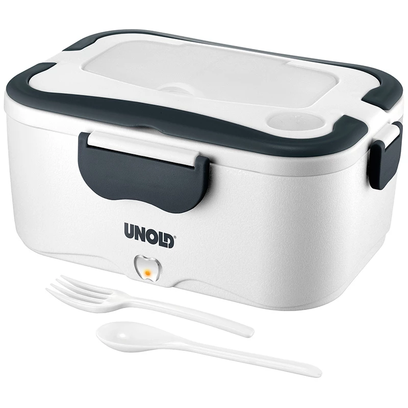Unold 58850 elektrische lunchbox 1,5 l, roestvrijstalen bak, wit