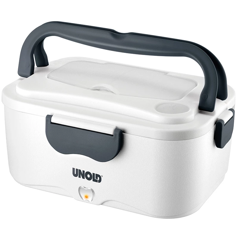 Unold 58850 elektrische lunchbox 1,5 l, roestvrijstalen bak, wit