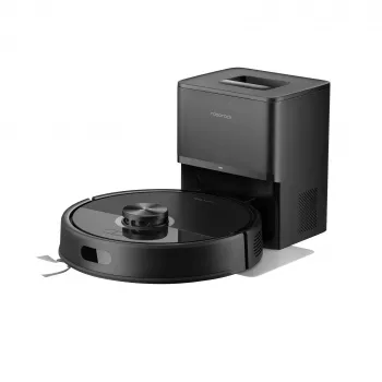 Roborock Q7 TF+ zuigrobot, zakloos, nat dweilen, 0,2 l stofreservoir, 3200 mAh accu, 150 min looptijd, 65 dB, RockDock Plus laadstation met afzuig- en luchtzuiveringsfunctie