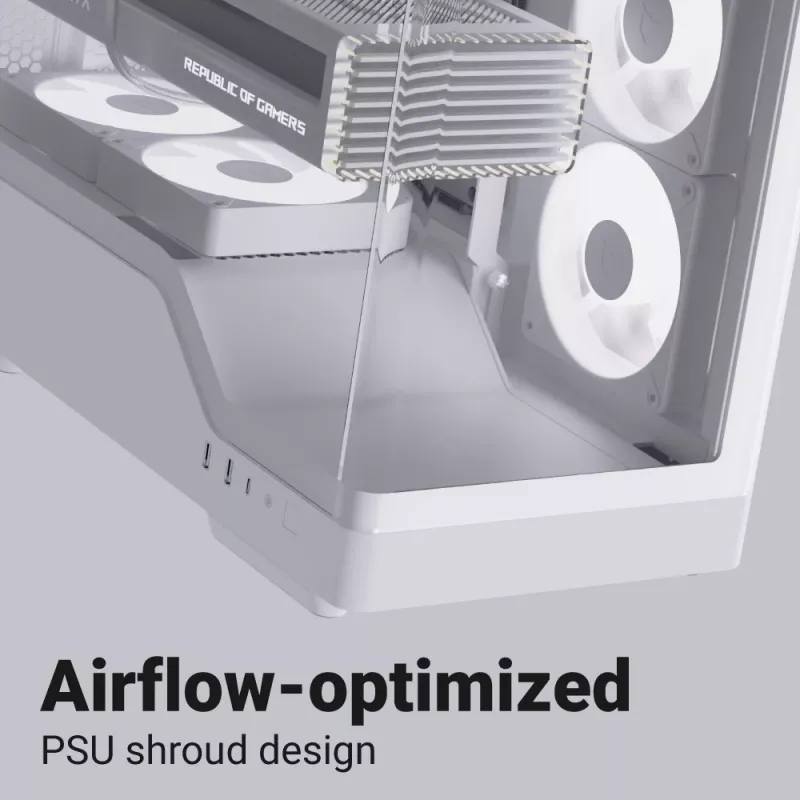 PC-behuizing AEROCOOL Geh Midi P500A wit — Midi-Tower ATX-behuizing, witte afwerking