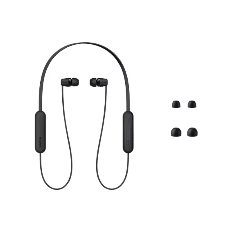 Sony WI-C100 headset draadloos in-ear gesprekken/muziek Bluetooth zwart